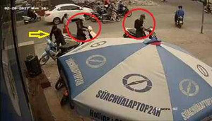 Clip: Băng trộm đi SH và Lead dàn trận 'khoắng' xe Wave trên phố Hà Nội