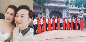 Dàn phù dâu, phù rể đẹp đều trong đám hỏi MC Thành Trung