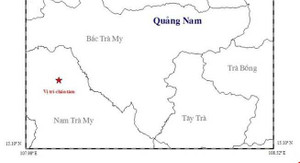 Động đất 3,9 độ richter kèm tiếng nổ lớn ở Quảng Nam
