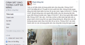 CSGT Đà Nẵng xử phạt xe biển xanh bị 'bêu' trên facebook