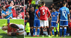 Ibrahimovic đánh nguội, tại sao đội trưởng Bournemouth phải nhận thẻ đỏ?