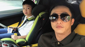 Vắng Hà Hồ, Cường Đô La đánh siêu xe 26 tỷ đồng mới tậu đưa Subeo đi chơi