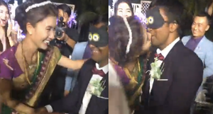 Clip: Nguyệt Ánh hạnh phúc 'khoá môi' chồng Ấn Độ