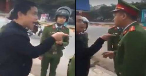 Nam thanh niên vi phạm luật giao thông liên tục thoá mạ, dọa đánh cảnh sát ở Phú Thọ