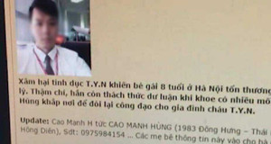 Thực hư thông tin kẻ nghi xâm hại bé gái 8 tuổi là nhân viên ngân hàng Vietinbank