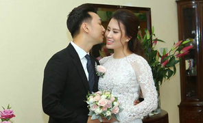 Vợ 9X của MC Thành Trung khoe ảnh lễ rước dâu