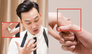 Cận cảnh cặp nhẫn cưới hơn 1 tỷ đồng của MC Thành Trung và vợ mỹ nhân 9x