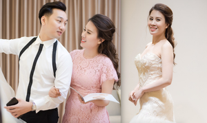 MC Thành Trung và bạn gái quấn quýt tình tứ đi thử váy cưới