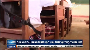 Quảng Ngãi: Hàng trăm học sinh quỳ gối, ngồi xổm học bài