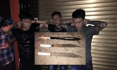 Mang 3 dao dài 'dạo phố', 3 thanh niên bị cảnh sát 141 bắt giữ