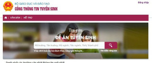Cổng thông tin tuyển sinh của Bộ GD-ĐT hoạt động từ ngày 1/4