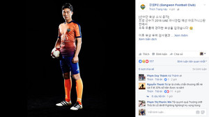 Gangwon FC: Xuân Trường bị chấn thương khi đá cho tuyển Việt Nam