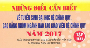Sách 'Những điều cần biết tuyển sinh đại học 2017' in sai mã ngành