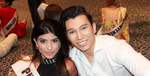 Ngọc Tình sơ mi trắng lịch lãm, thân thiết với các thí sinh Miss Eco