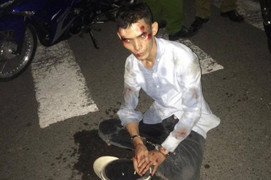 Cảnh sát giao thông truy đuổi tên cướp xe máy như phim hành động