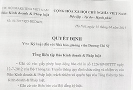 Dọa trường học ở Hà Tĩnh, nhà báo bị dừng công tác 6 tháng