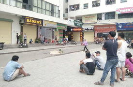 Tá hoả phát hiện cô gái trẻ rơi từ chung cư Linh Đàm