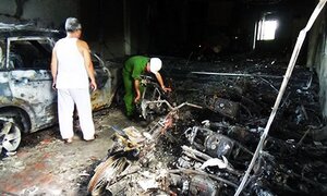 Cháy khách sạn 5 tầng ở Bình Thuận: Do xe máy bỗng nhiên phát nổ