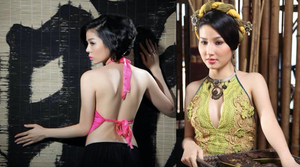 Diễm My, Lệ Quyên diện yếm xẻ ngực nõn nà như gái 18