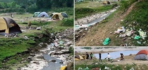 Phẫn nộ nhìn phượt thủ vô ý thức hồn nhiên xả rác quanh núi Hàm Lợn