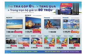 Tháng 5 mua Tivi tại Điện máy Xanh, đếm quà mỏi tay