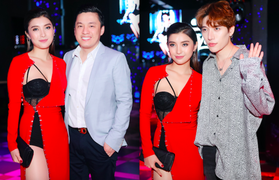 Lam Trường đội mưa đến mừng cháu gái Tiêu Châu Như Quỳnh