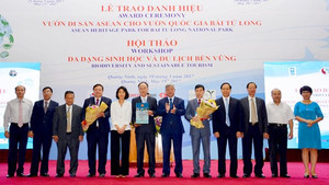 Vườn Quốc gia Bái Tử Long đón nhận danh hiệu vườn Di sản ASEAN