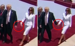 Tổng thống Donald Trump bị vợ hất tay trước mặt vợ chồng Thủ tướng Israel