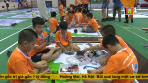 Hàng nghìn học sinh tiểu học tranh tài sáng tạo robot