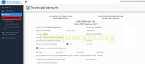 Thi THPT Quốc gia 2017: Hướng dẫn tra cứu giấy báo dự thi