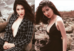 Á hậu Bảo Như sexy không nội y giữa thiên nhiên