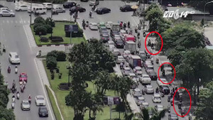 Hình ảnh khác lạ về giao thông Hà Nội chỉ có trong ngày nắng nóng