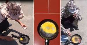 Video: Dân mạng rủ nhau ra đường rán trứng dưới trời nóng hơn 40°C