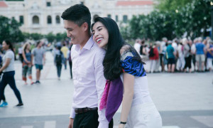 Công Vinh kể chuyện tình yêu với Thủy Tiên trên sóng truyền hình Mỹ