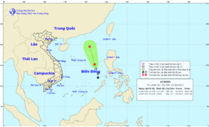 Tin mới nhất về áp thấp nhiệt đới trên Biển Đông