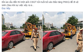 Nghi vấn tài xế vi phạm bị lái xe cẩu hành hung trước mặt CSGT: Lãnh đạo đơn vị nói gì?