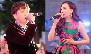 Hồ Quỳnh Hương tháo giày, đi chân đất, hát máu lửa chiều fan