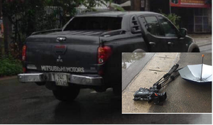 Kẻ lạ lái xe tông thẳng nhóm phóng viên VTV, đâm nát máy quay hơn 1 tỷ đồng