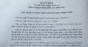 Hiệu trưởng mầm non bị cách chức vì sử dụng bằng THPT không hợp pháp