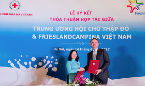 Hội Chữ Thập Đỏ Việt Nam và FrieslandCampina Việt Nam ký kết thỏa thuận hợp tác