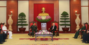 Tổng Bí thư tiếp Phó Chủ tịch Quân ủy Trung ương Trung Quốc