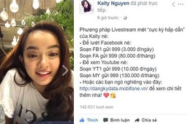 Kaity Nguyễn livestream chia sẻ ‘bí quyết’ online Facebook và Youtube ‘ngon bổ rẻ’