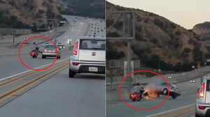 Ô tô 'trả thù' xe máy trên đường và cái kết thảm khốc