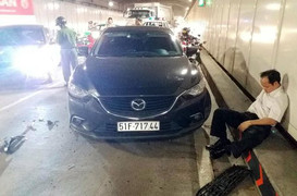 Ô tô chạy ngược chiều, gây tai nạn liên hoàn trong hầm Thủ Thiêm