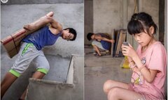 Rớt nước mắt nghị lực của cậu bé khai gian tuổi, làm việc khổ cực kiếm tiền nuôi em gái mù