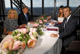 Bữa tối thượng hạng trên tháp Eiffel của tổng thống Pháp, Mỹ