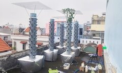 Sáng chế mới tháp khí canh trồng rau sạch công nghệ cao