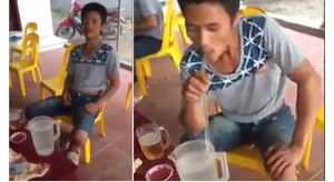 Thực hư clip uống hết 2 lít rượu trong 30 giây