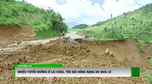 Nhiều tuyến đường ở Lai Châu, Yên Bái hỏng nặng sau mưa lũ