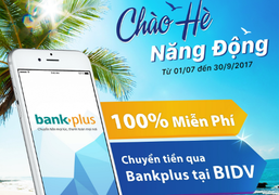 Chuyển tiền 0 đồng với BIDV Bankplus